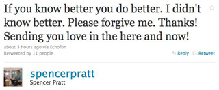 Illustration for article titled Spencer Pratt Wants Your Forgiveness